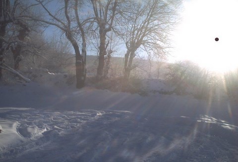  Le clos des pierres rouges  en hiver